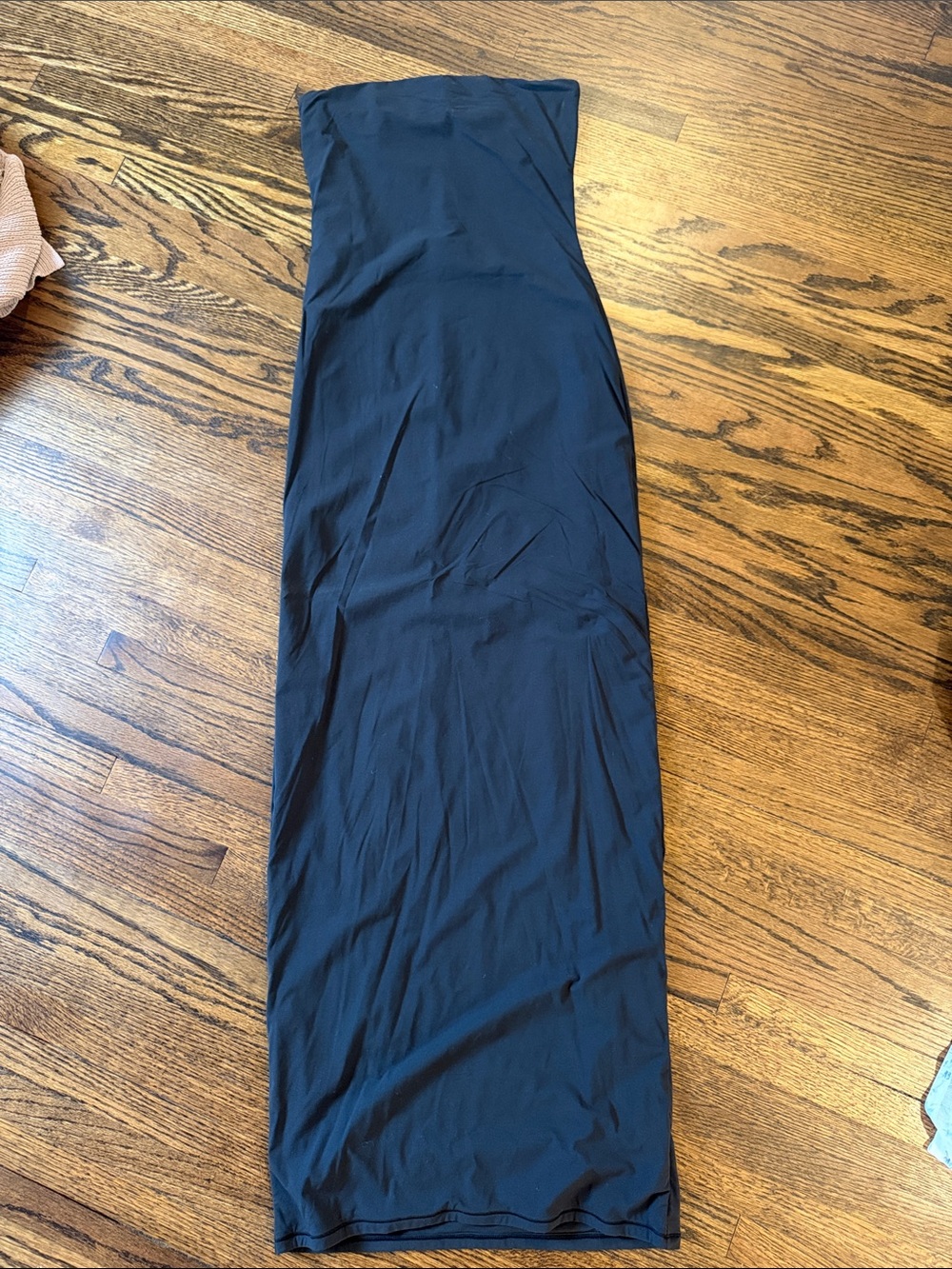 SKIMS Strapless Black Maxi Bodycon Dress